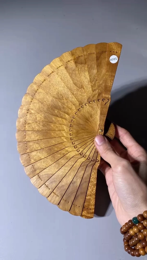 【闪购商品】金丝楠408号15cm金丝楠木小叶桢楠扇子