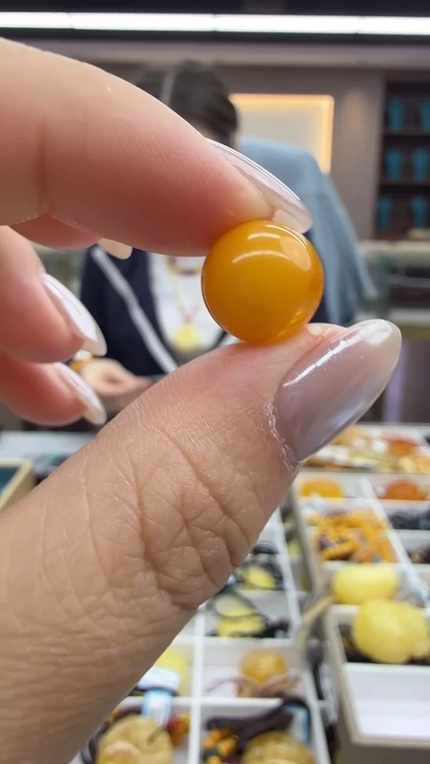 琥珀颈饰未镶嵌11秒拍号 假一罚三 12mm