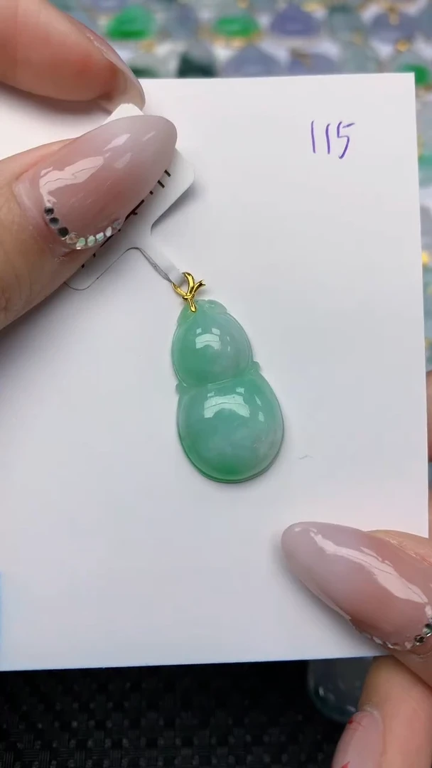 【闪购商品】翡翠颈饰18K金镶嵌 天然翡翠A货，