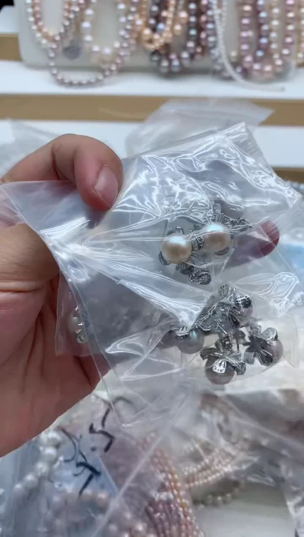合金耳饰淡水珍珠多样性发其一，非无暇