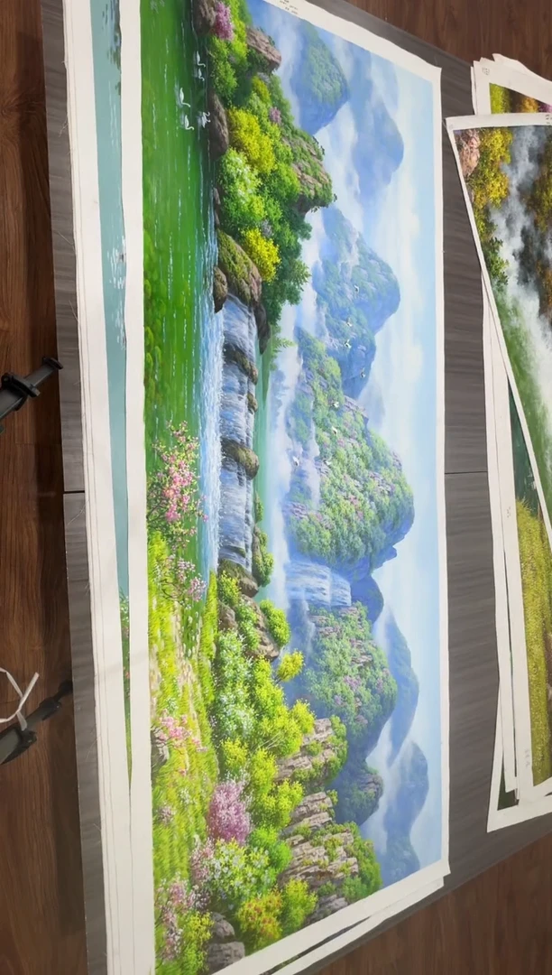油画【80号】约2.2米丨朝鲜原创纯手绘孤品油画丨顺丰包邮