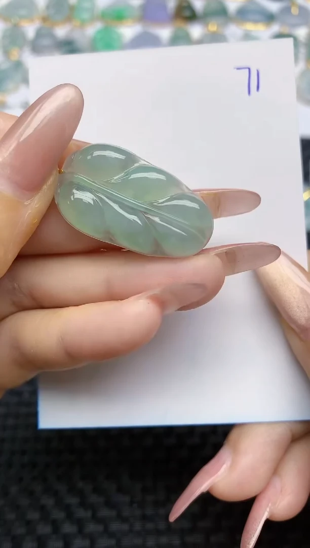 【闪购商品】翡翠颈饰18K金镶嵌天然A货翡翠 71