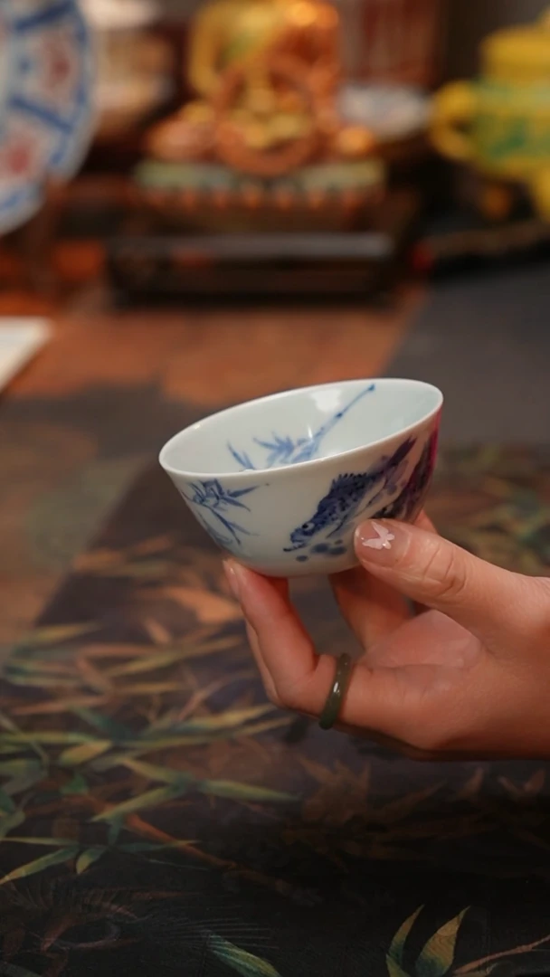 【闪购商品】康亭守艺有余系列：鳜鱼竹纹缸杯