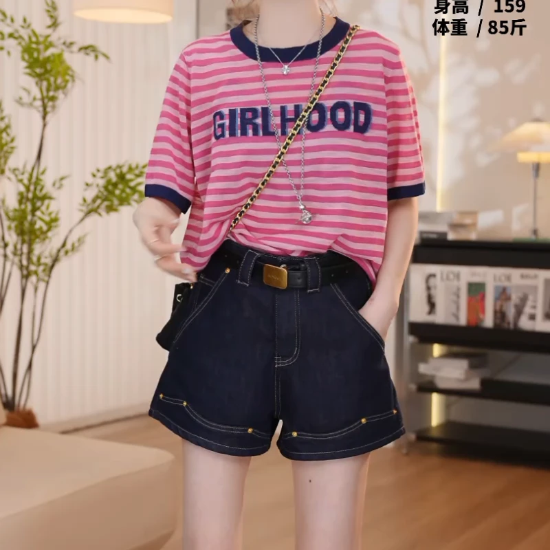 2025夏季时尚休闲百搭条纹T恤LK2502810