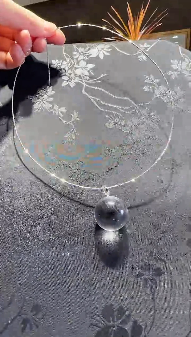 18K金镶嵌吊坠(赠链)水晶大球款吊坠多样性发货其一