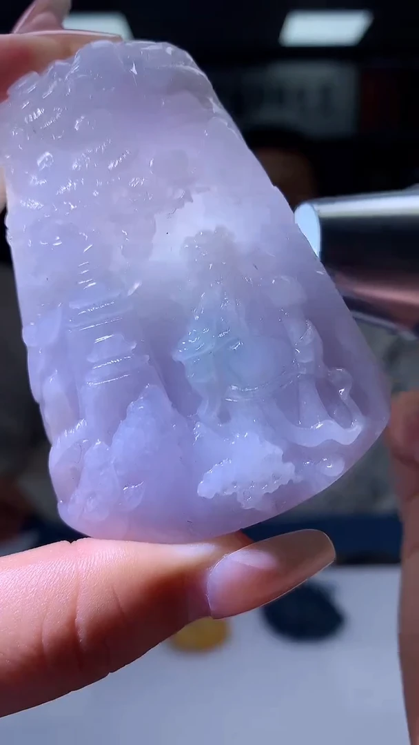 【闪购商品】定制翡翠未镶嵌1080xx-毛货挂件