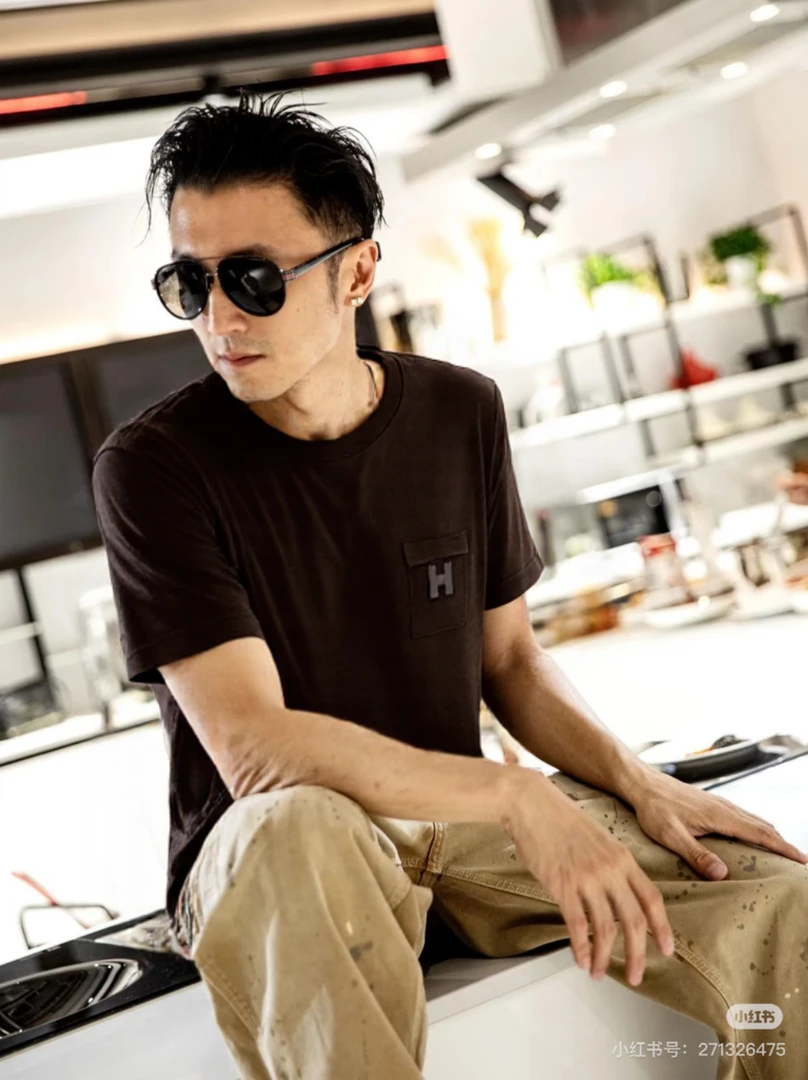 轻奢时尚夏季黑色设计师T恤93183