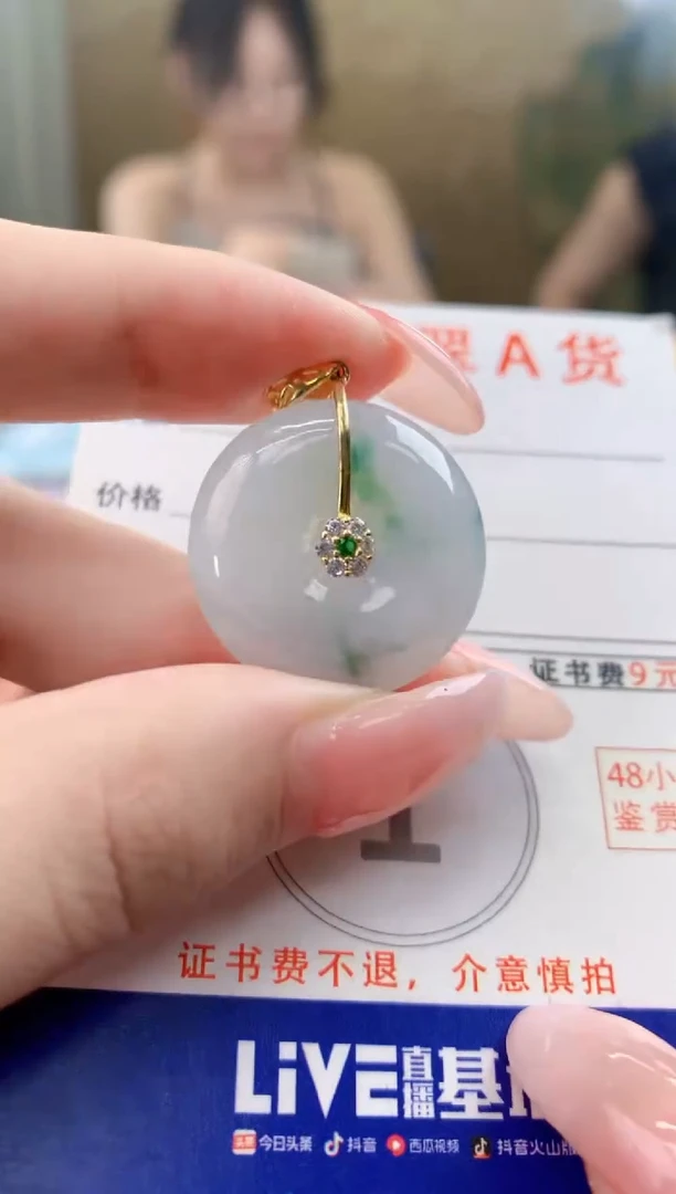 颈饰未镶嵌翡翠天然A货翡翠挂件