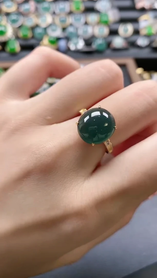 【闪购商品】翡翠戒指银S925镶嵌51511