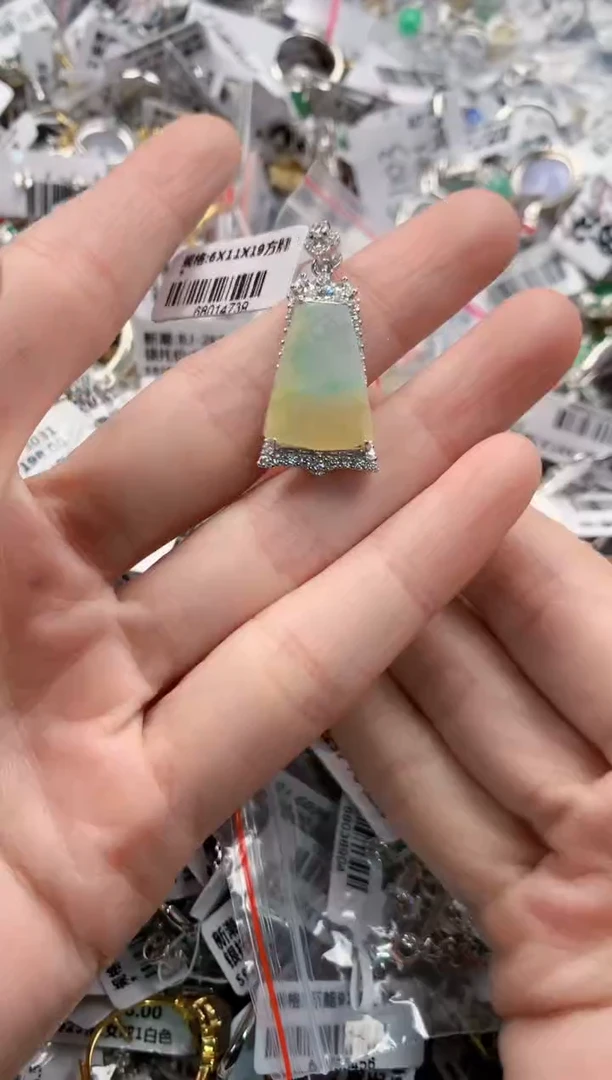 银S925镶嵌戒指翡翠333   3