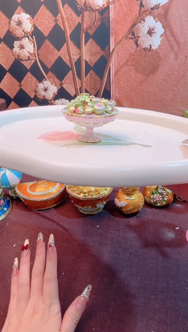 锌合金珐琅首饰盒默认微瑕拆盒不退～果盘