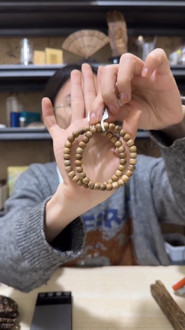 【闪购商品】沉香手串马来西亚西马鼓珠野料手串多样性发一条卡7