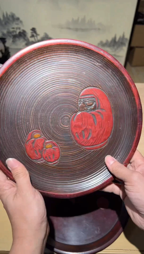 木A4218木上漆中古周边/瑕疵