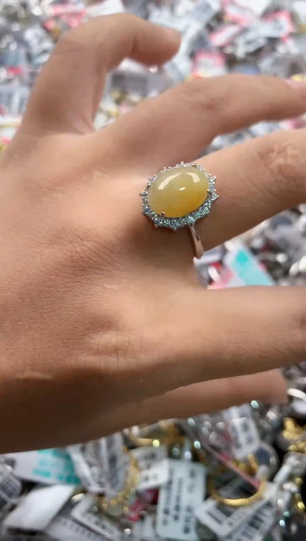 银S925镶嵌戒指翡翠555    4