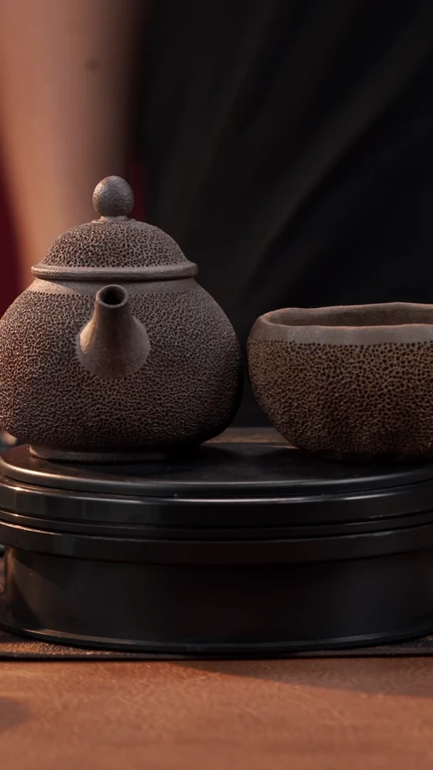 茶具你****雳裸烧铁胎冰烟壶加冰烟杯