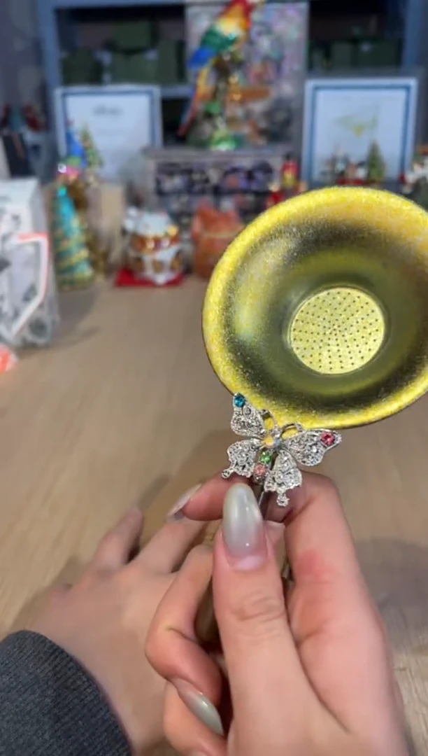 【闪购商品】杯48钛蝴蝶茶漏（金）