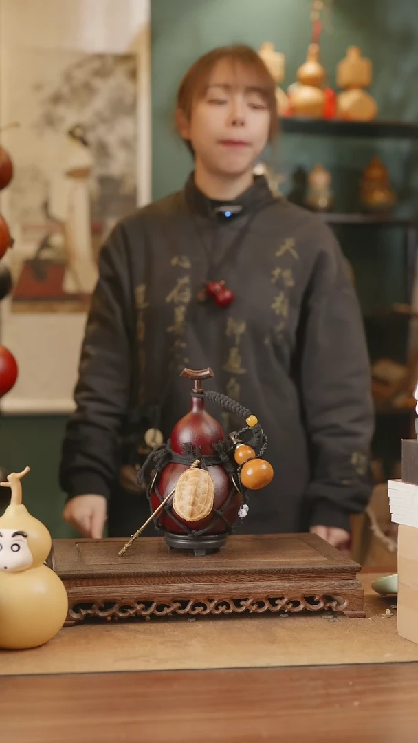 【闪购商品】194号精品天然大漆工艺防渗内胆酒葫芦~