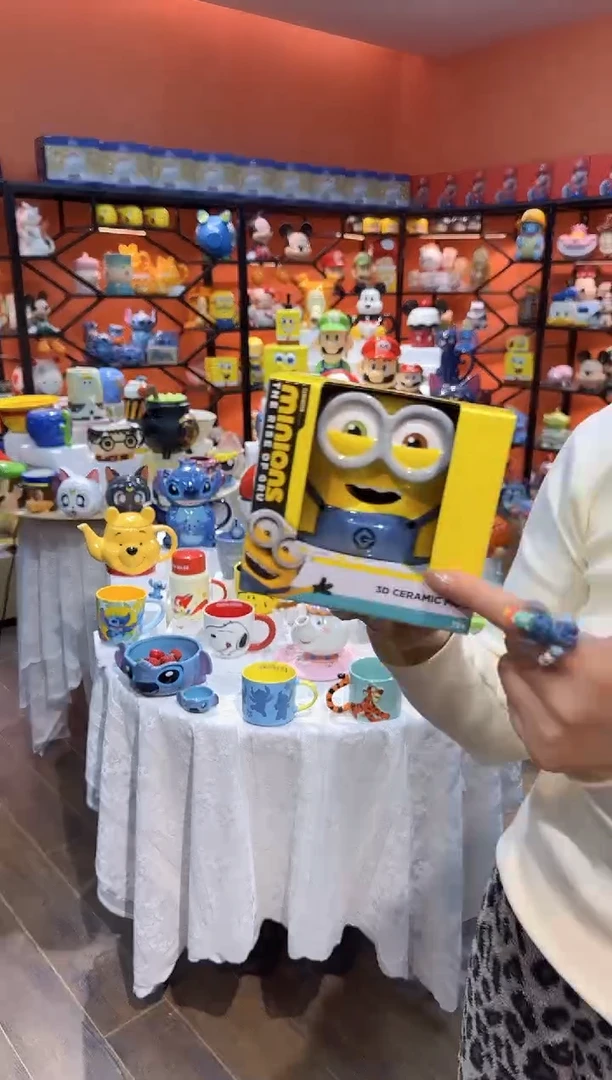 瓷片@@小黄人鲍勃陶瓷水杯