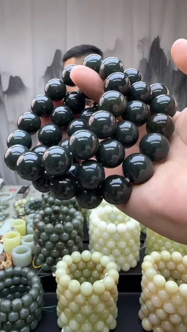 和田玉未镶嵌颈饰多样性发货拍一发一卡16深蓝