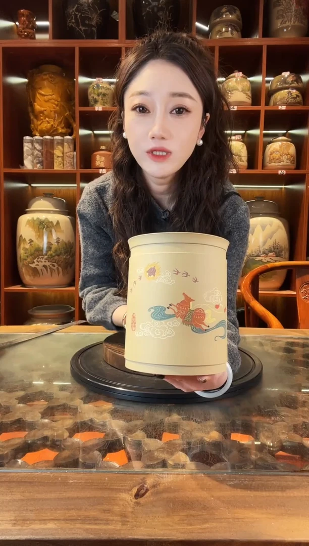 罐云南建水紫陶白泥小茶罐