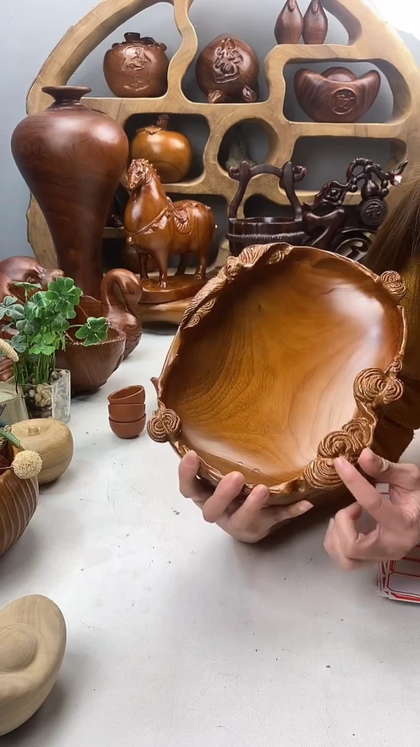 香樟木26香樟木福临门果盆