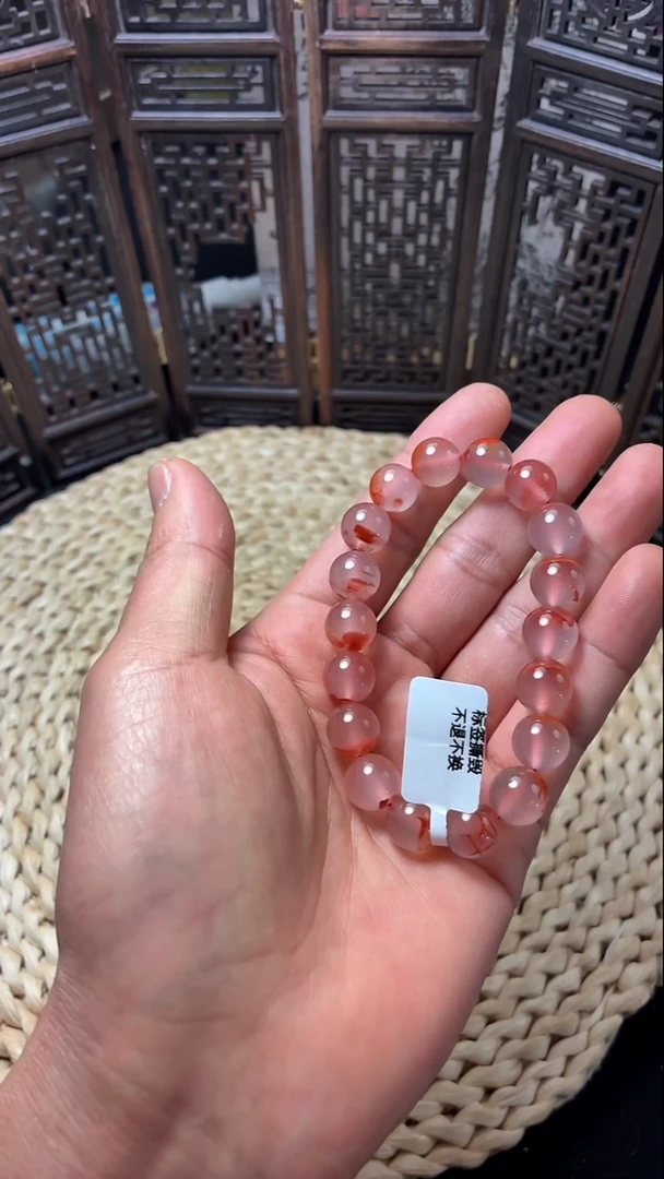 未镶嵌手串南红玛瑙11mm九口冰飘手串