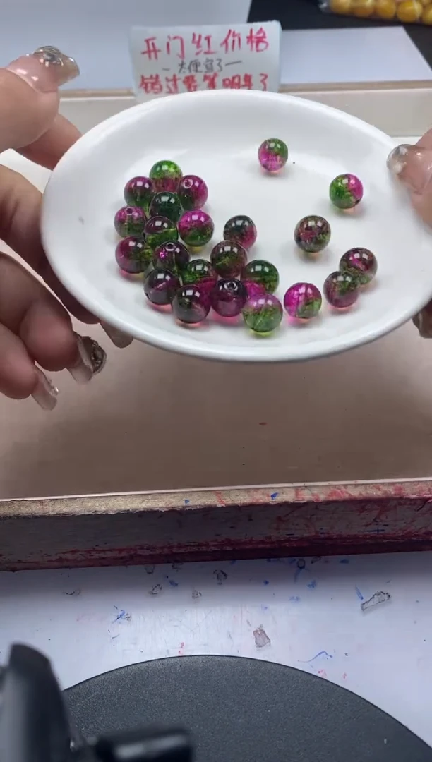 【闪购商品】碧玺颈饰未镶嵌w1412西瓜碧*玺10mm*10颗