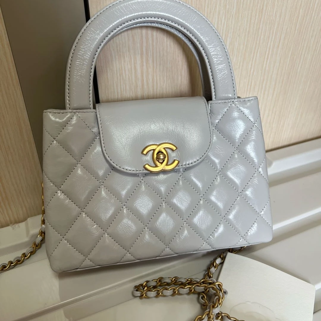 99新 Chanel/香奈儿 香奈儿 25C Kelly大号 灰蓝