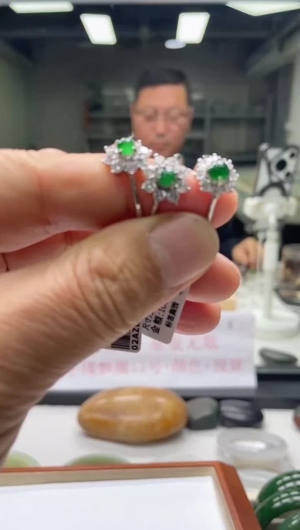 【闪购商品】翡翠戒指银S925镶嵌多样性发货其一