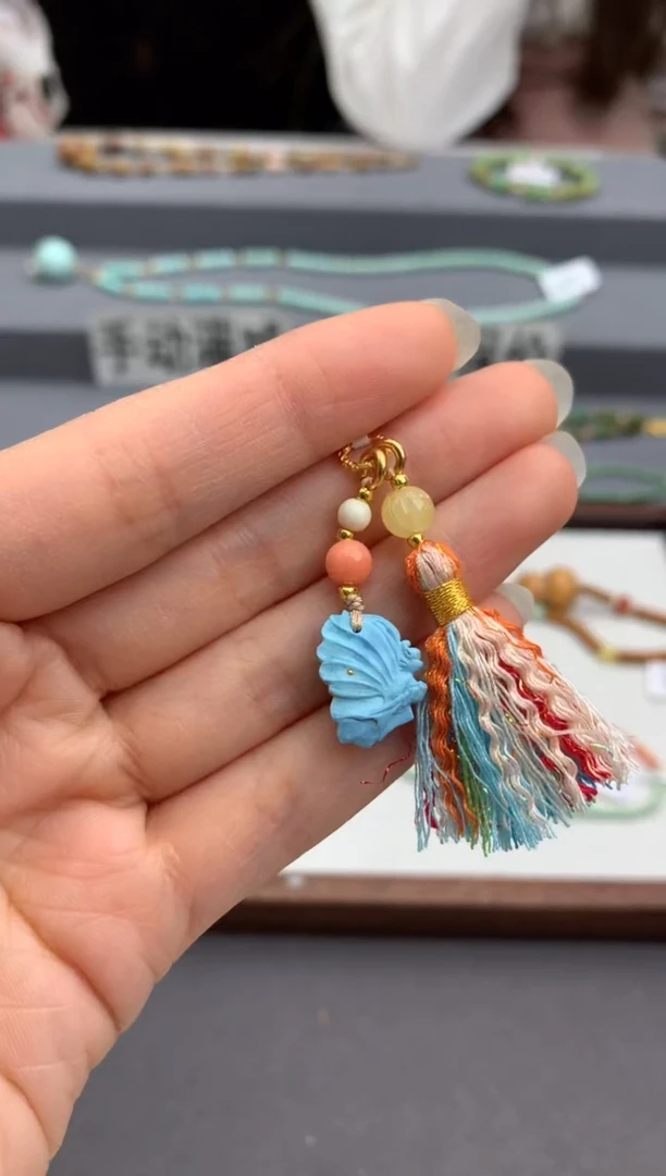 未镶嵌绿松石精工雕刻茜.G367