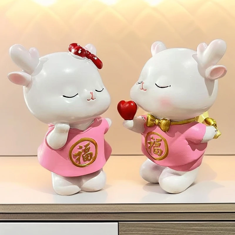 结婚纪念品家居桌面装饰礼品可爱创意摆设网红轻奢高档卧室