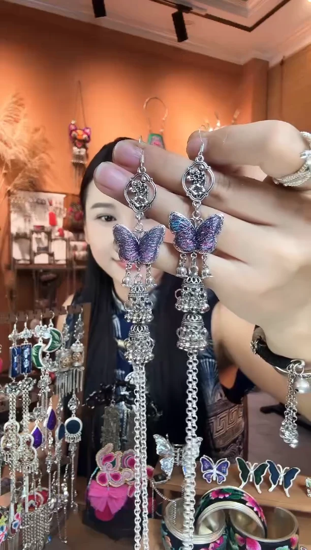 刺绣纯手工民族风耳环