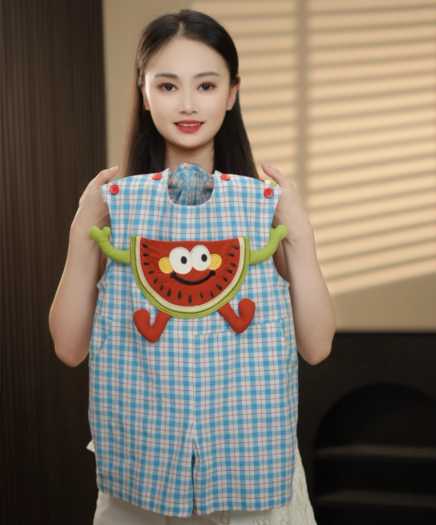 【大西瓜】2025夏季新款男女儿童无袖连体渔夫裤子29092