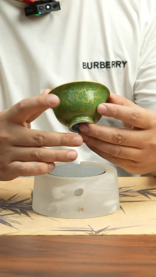 【闪购商品】扒花景德镇压手杯+主人杯包