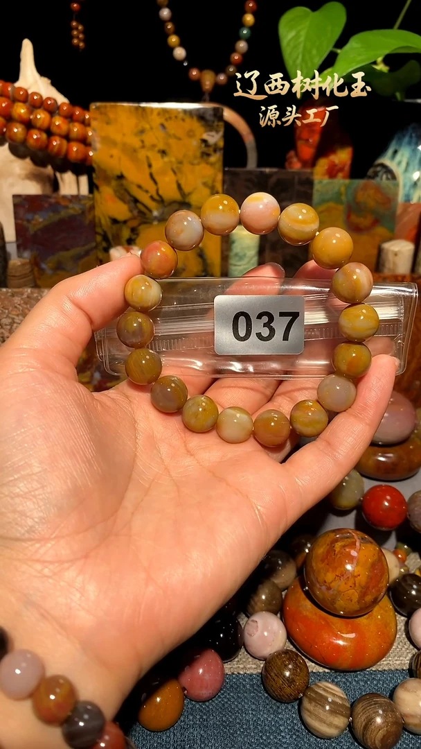 未镶嵌-硅化玉天然北票硅化玉手串12.6