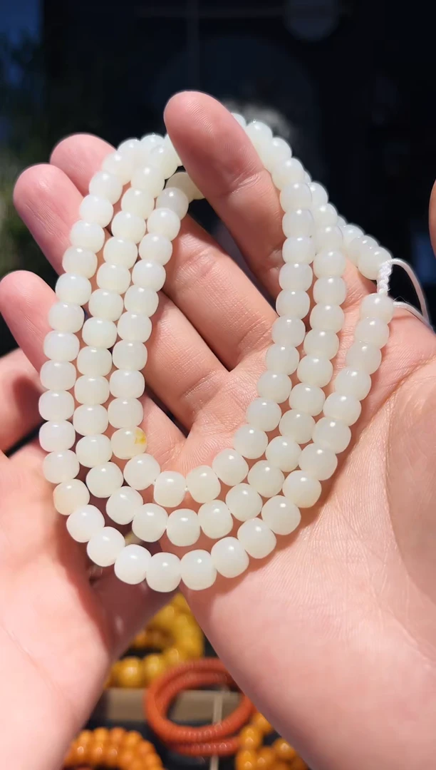 手链未镶嵌和田玉108多圈8+
