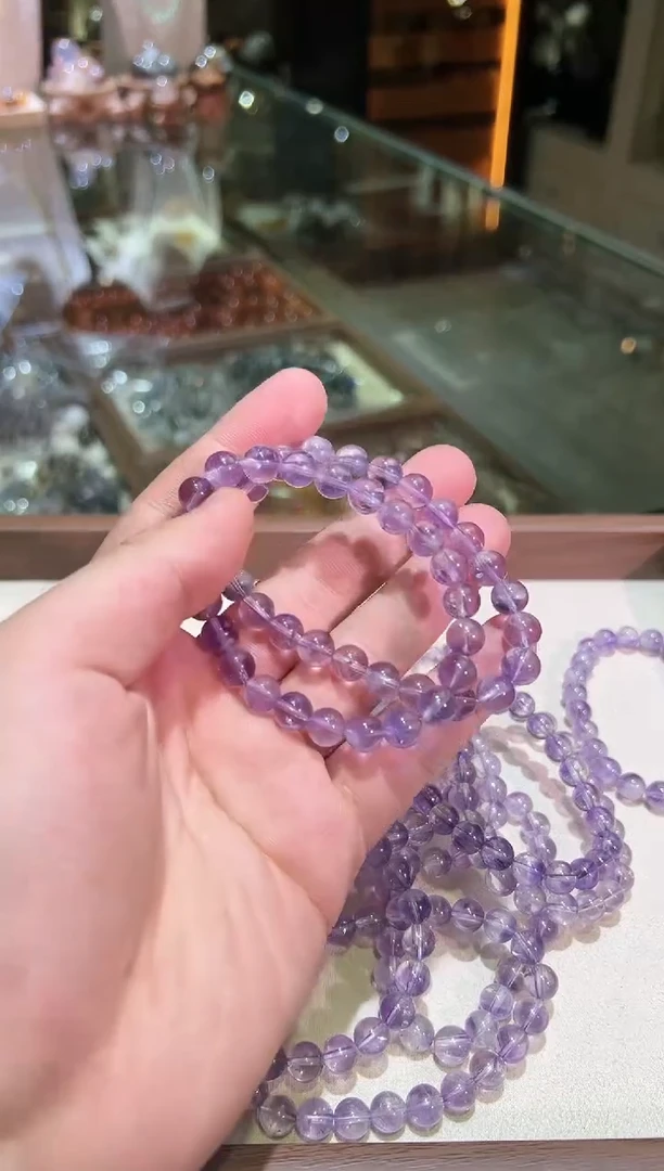 水晶手链未镶嵌8mm+玻利维亚紫金山（多样性发一）