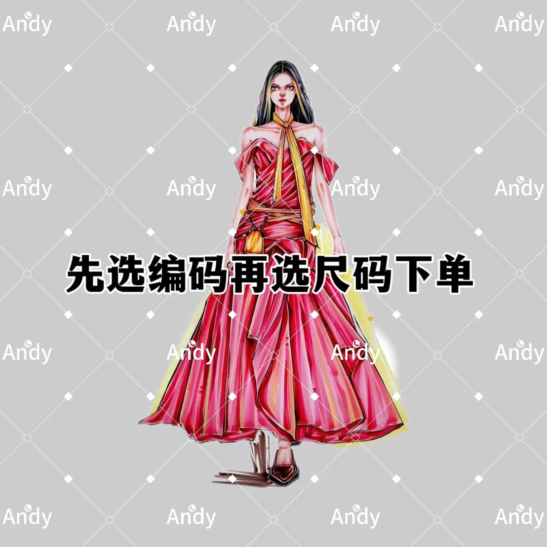 【B编码合集 上选编码 下选尺码】新款连衣裙时尚收腰女士长裙725