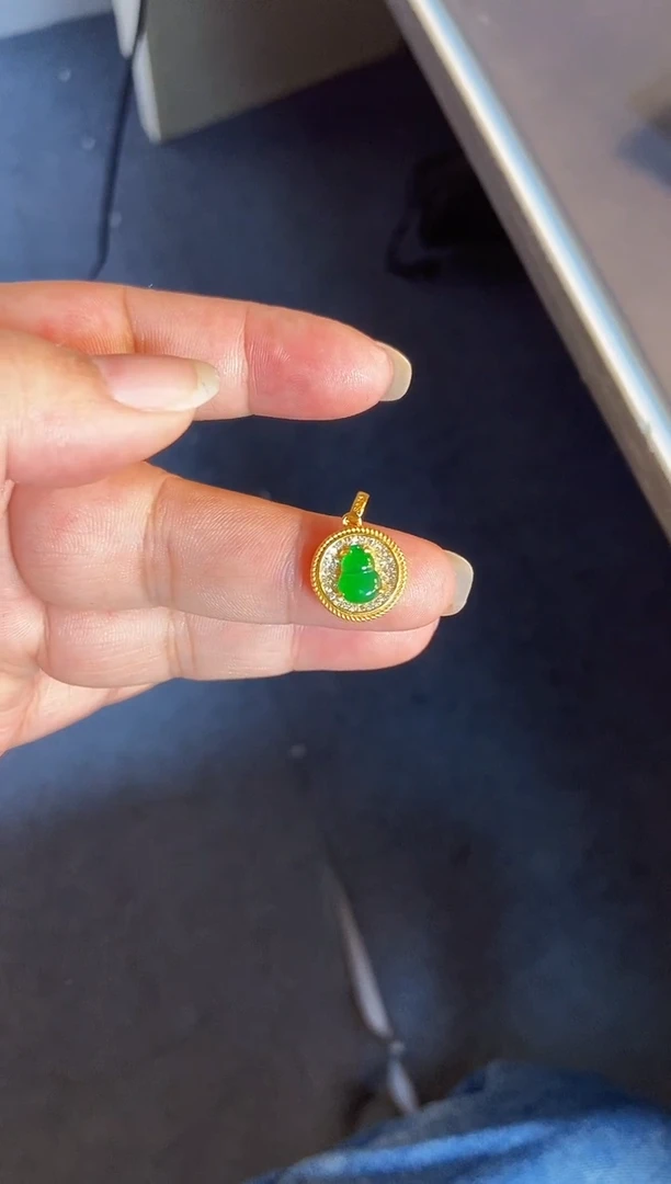 吊坠(不含链)银S925镶嵌翡翠1