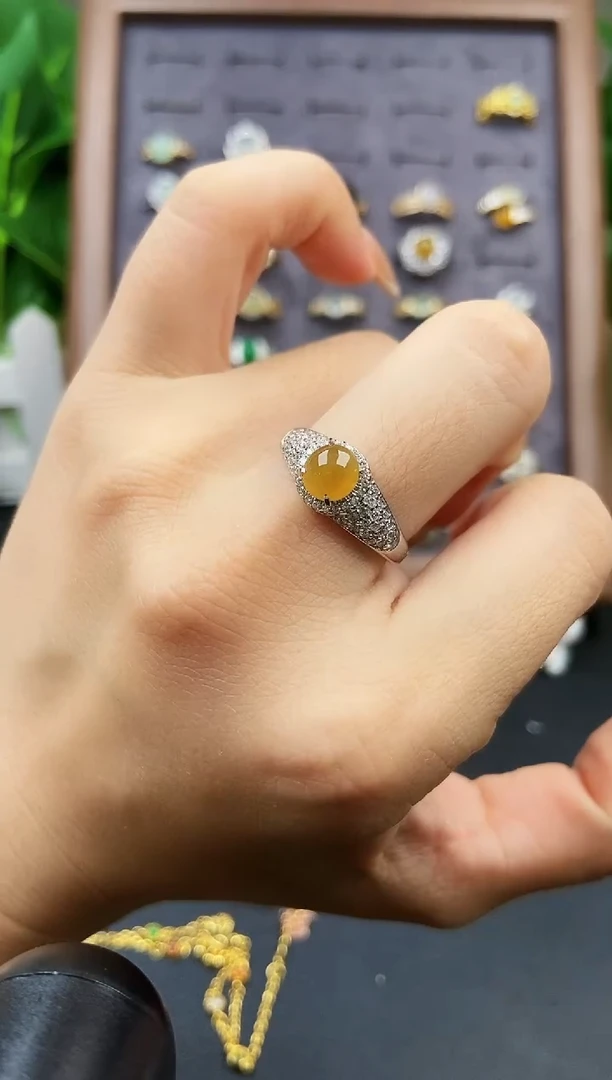 银S925镶嵌戒指翡翠21