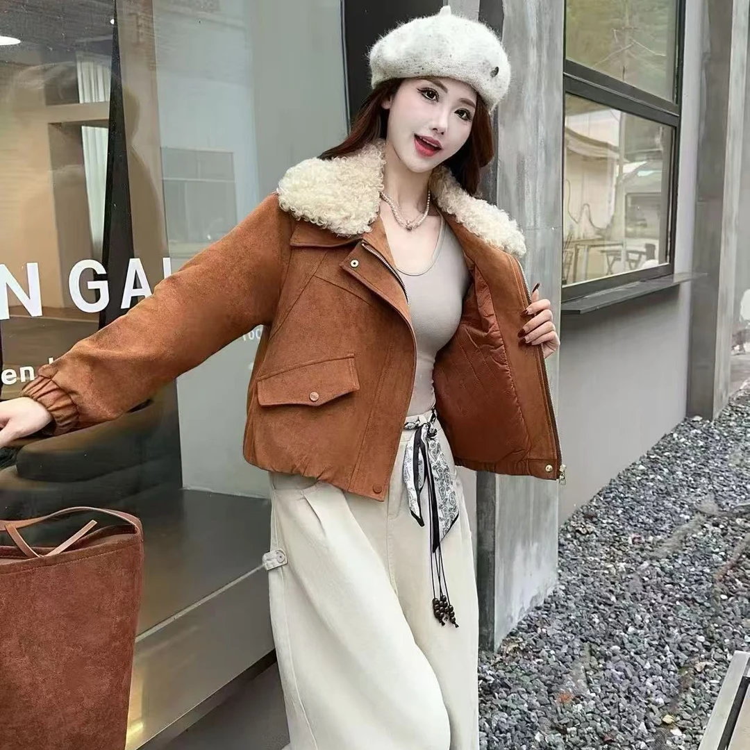 通勤风女轻熟风冬季时尚短外套休闲短款女士拼接百搭韩版秋冬外套