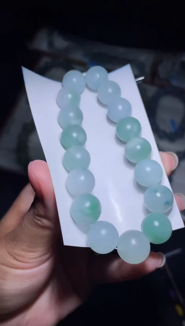 未镶嵌定制翡翠天然缅甸翡翠手串12