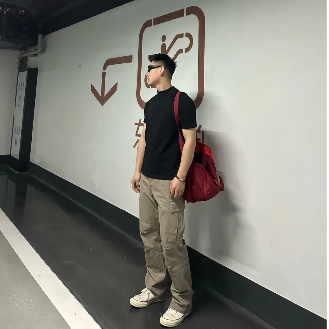 【春昂】秋季工装裤百搭直筒休闲时尚情侣宽松潮流简约裤休闲裤