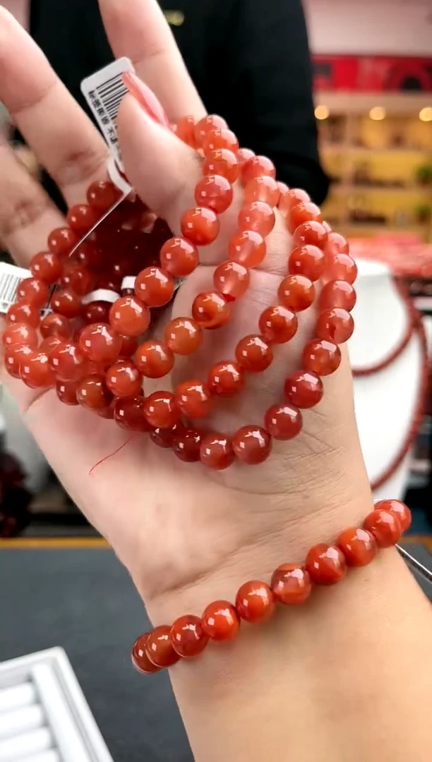 【闪购商品】南红玛瑙卡8南红瓦西单圈-多样性发一件未镶嵌一件34