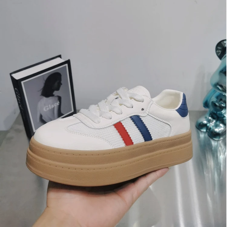 2025新款百搭透气2059软底休闲运动鞋女拼色厚底板鞋舒适小白鞋女