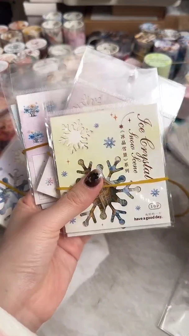 冰晶雪景贴纸 随机3款