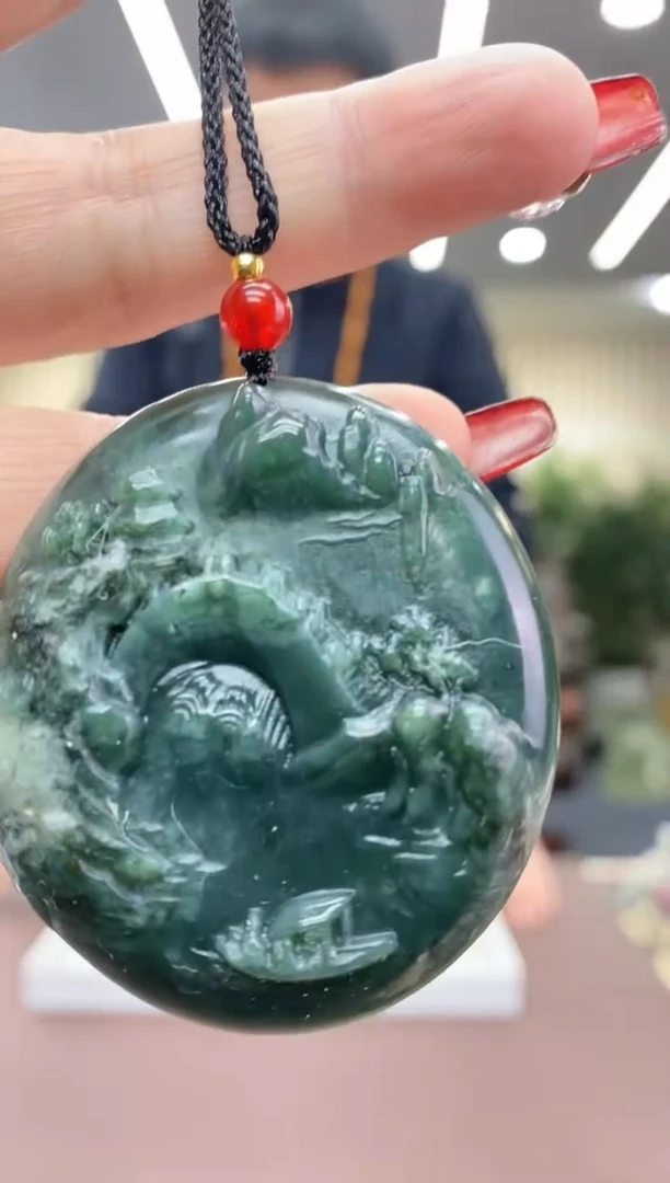 【闪购商品】岫玉山水牌未镶嵌多样式发货随机发一