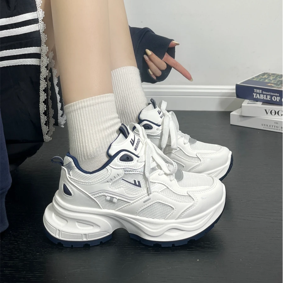 回力情侣运动鞋2025夏季百搭老爹鞋女男女同款网面透气小白鞋子女