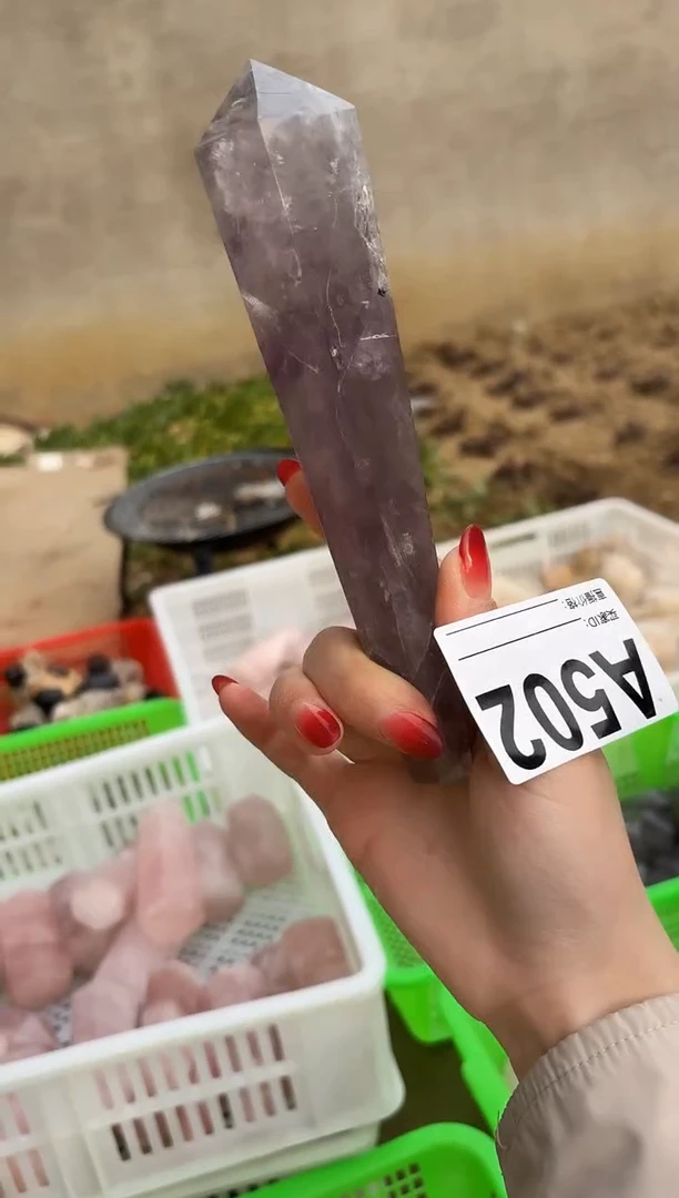 【闪购商品】水晶摆件未镶嵌紫水晶柱子502