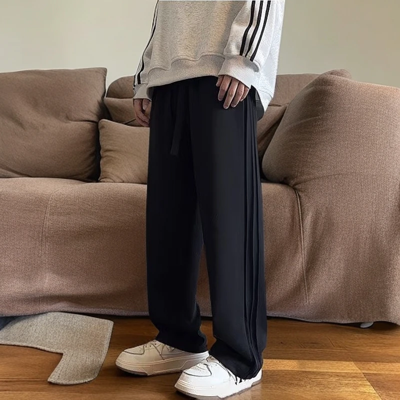 胖子大码男装男士宽松直筒休闲裤春秋阔腿运动裤子200斤以上长裤